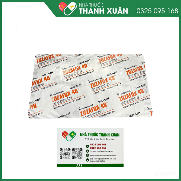 Thuốc Zuzafox 40 hỗ trợ phòng và điều trị viêm loét dạ dày - tá tràng